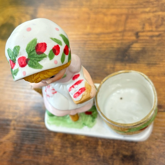 💕2/$20💕 Vintage Jasco Strawberry Patches Ceramic Votive Candle holder - Picture 5 of 11